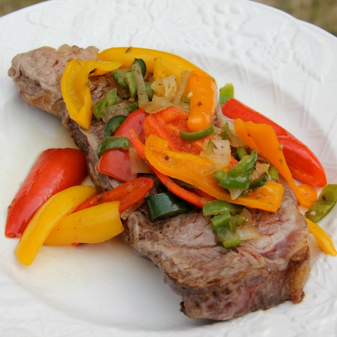 Steak with Peppers and Onions
